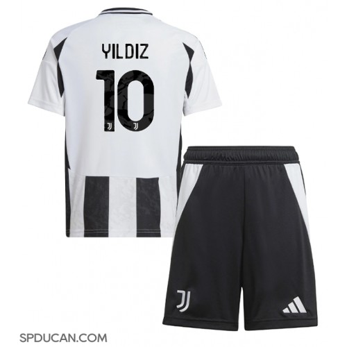 Dječji Nogometni Dres Juventus Kenan Yildiz #10 Domaci 2024-25 Kratak Rukav (+ Kratke hlače)